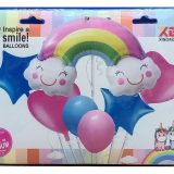 Rainbow Foil Balloon Bouquet 7 Pcs