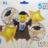 Graduation Foil Balloons Set 5 Pcs