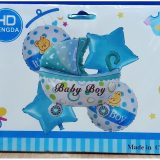 Its a Boy 5 Pcs Foil Balloon Bouquet Cart