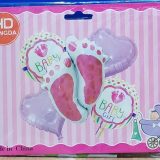 Its a Girl 5 Pcs Foil Balloon Bouquet Foot