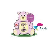 It's a Girl Teddy Bear Cutout