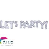 Lets Party Silver Alphabet Foil Balloon 16"