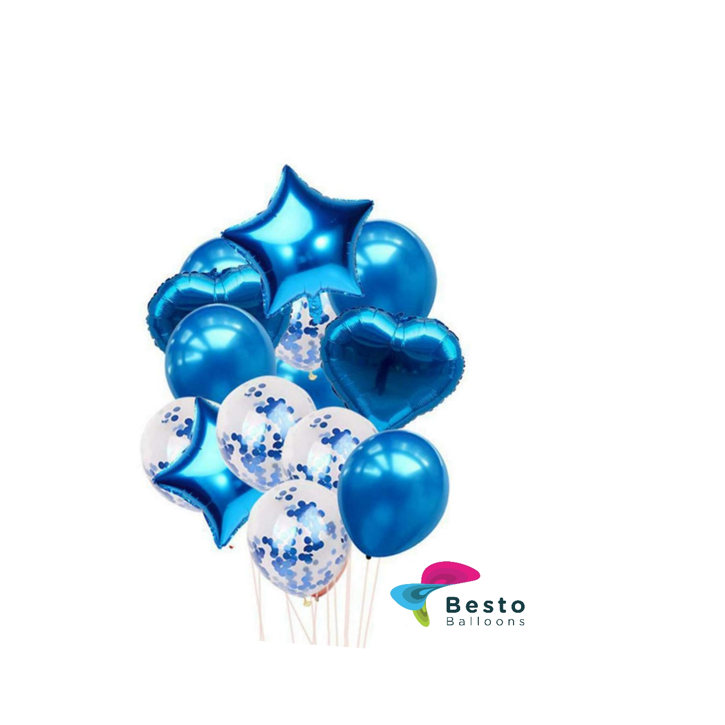 Balloon Bouquet Blue 14Pcs Set