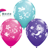 Customized Mermaids And Friends Double Side Print Balloons