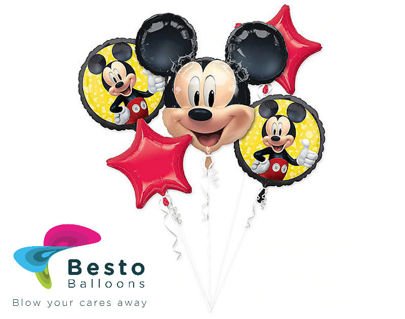 Mickey Mouse Foil Balloon 5 pc