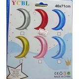 Crescent Moon Shaped Foil Balloon 30 Inch