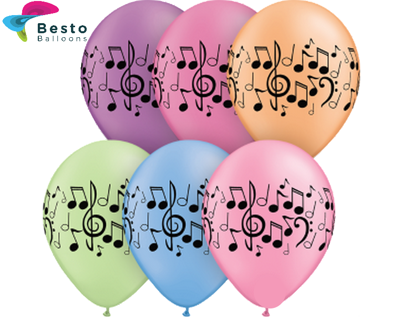Customized Music Notes Double Side Print Balloons