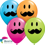 Customized Mustache Smile Double Side Print Balloons