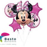 Minnie Mouse 5 pc Foil Balloon Bouquet