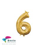Number Foil Balloon 6 Golden