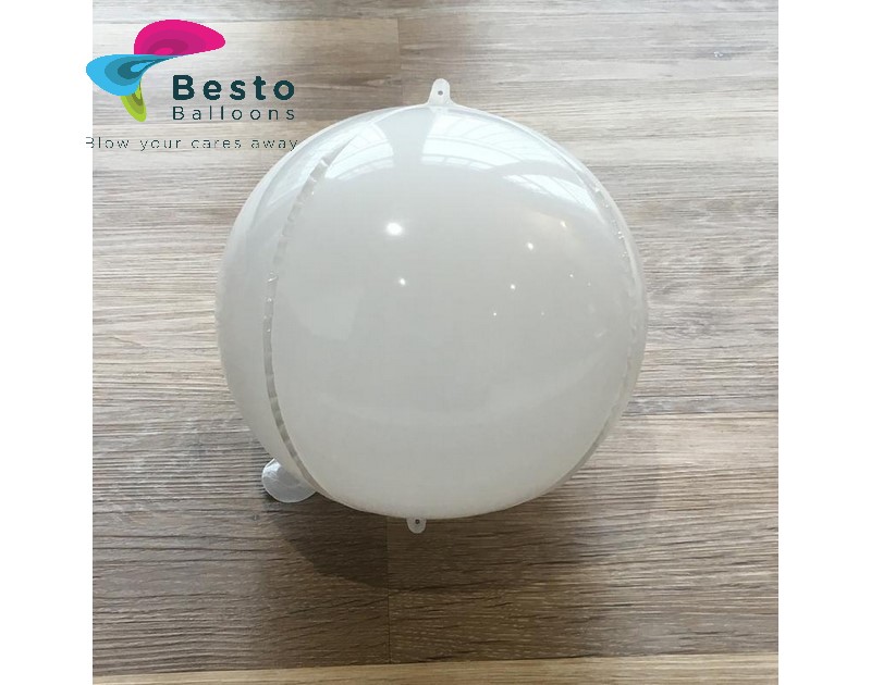 White Orbz Metallic Foil Balloon