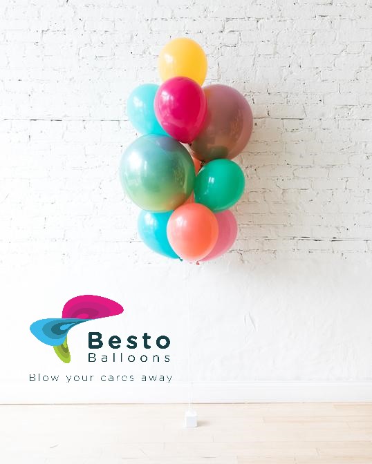 Orbz Balloon Bouquet Colourful 10Pcs Pack
