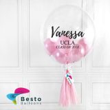 Pink Graduation Bubble Balloon