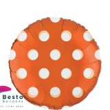 Orange Polka Dot Foil Balloon