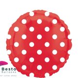 Red Polka Dot Foil Balloon