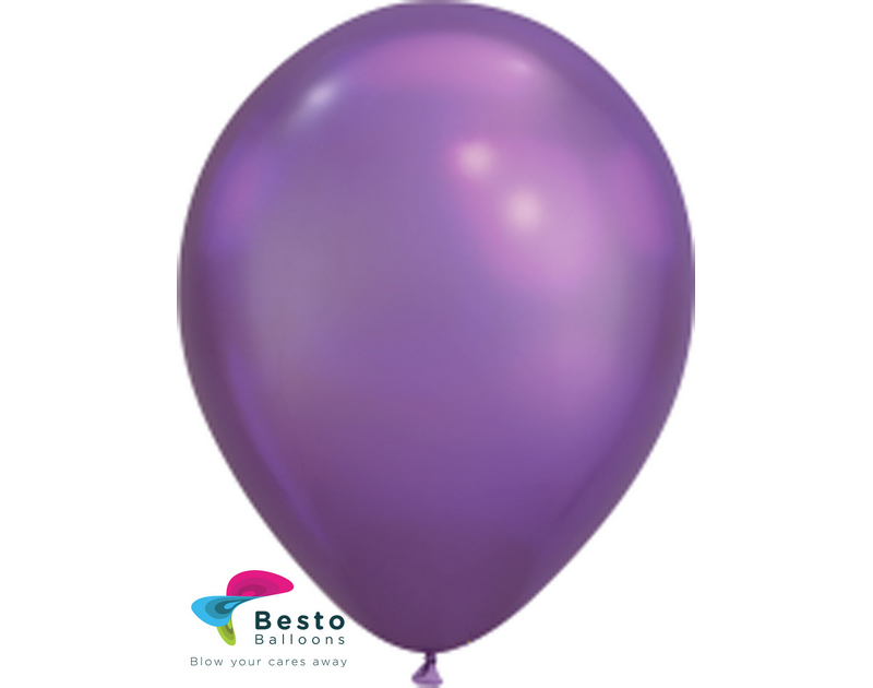Purple Chrome Latex Balloon 12 inch 50Pcs Pack
