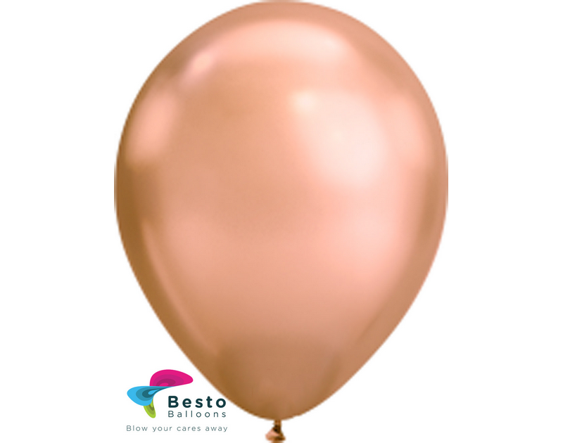 Rose Gold Chrome Latex Balloon 12 inch 50Pcs Pack