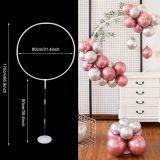 Round Balloon Stand Metal 7 Feet (Reusable)