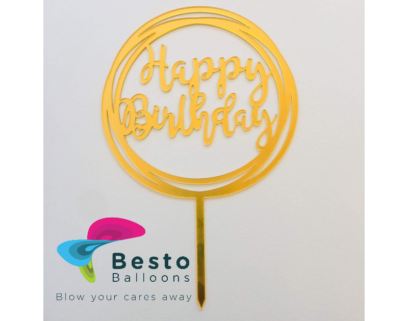 Cake Topper Acrylic Happy Birthday