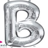 Silver Alphabet Foil Balloons "B"