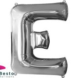 Silver Alphabet Foil Balloons "E"