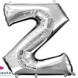 Silver Alphabet Foil Balloons "Z"