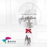 Silver Wedding Mini Bubble Balloon