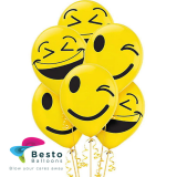 Emojis 12 inch Balloons 100 Pcs Pack