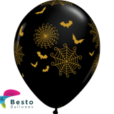Customized Spider Webs And Bats Double Side Printed Balloons