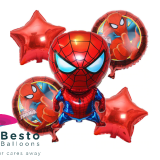 Spiderman Foil Balloon Bouquet 5 pcs