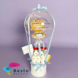 Baby Shower Hot Air Balloon Basket (Custom Printed)
