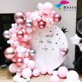 Steely Pink Balloon Garland Decoration