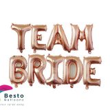 Team Bride Alphabets Foil Balloons Set