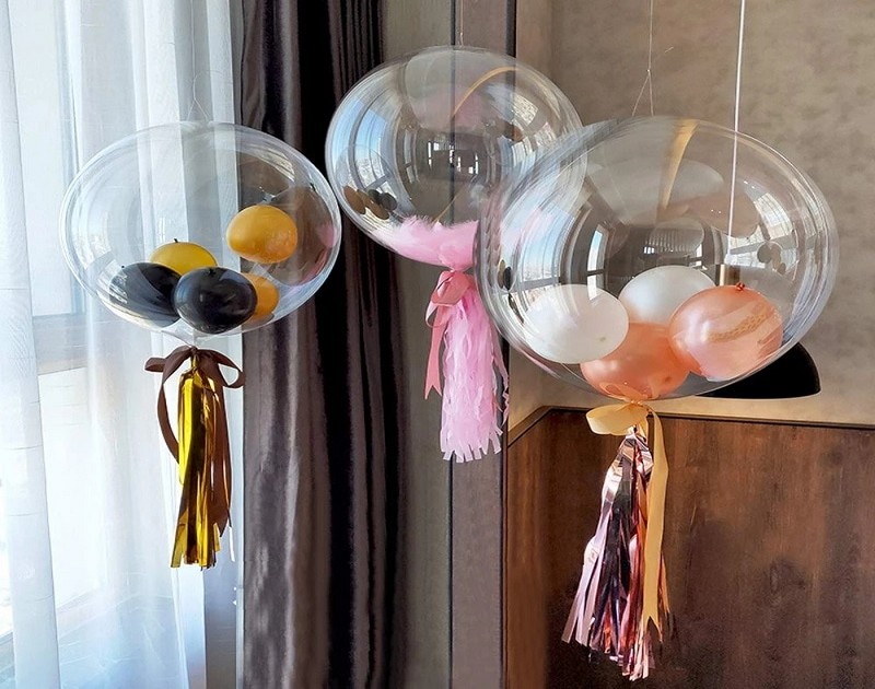 10 Pcs Transparent Bobo Bubble Balloon