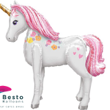 Unicorn Airwalker or Unicorn Shaped Foil Balloon Hewn Full Life Size 1 Pcs Pack