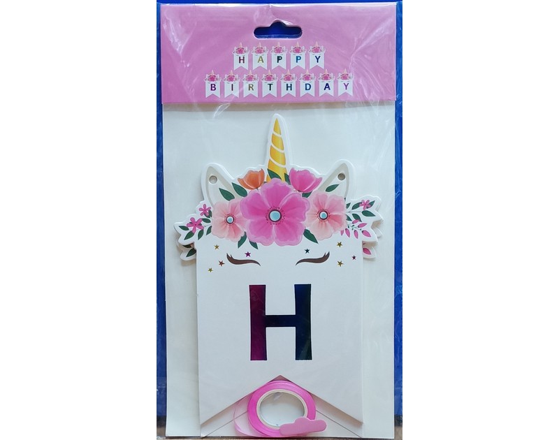 Unicorn Happy Birthday Chain Small
