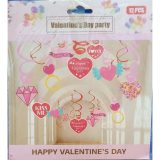 Valentine Party Ceiling Hangings 12 Pcs Set
